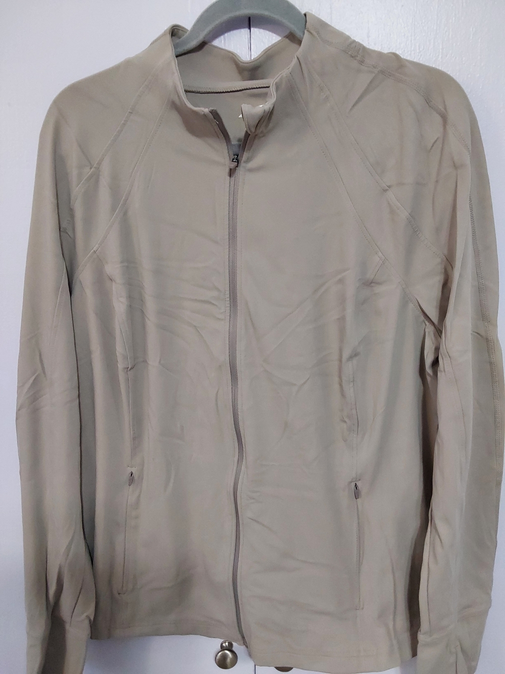 Avia Beige Lightweight Full-Zip Shirt Jacket